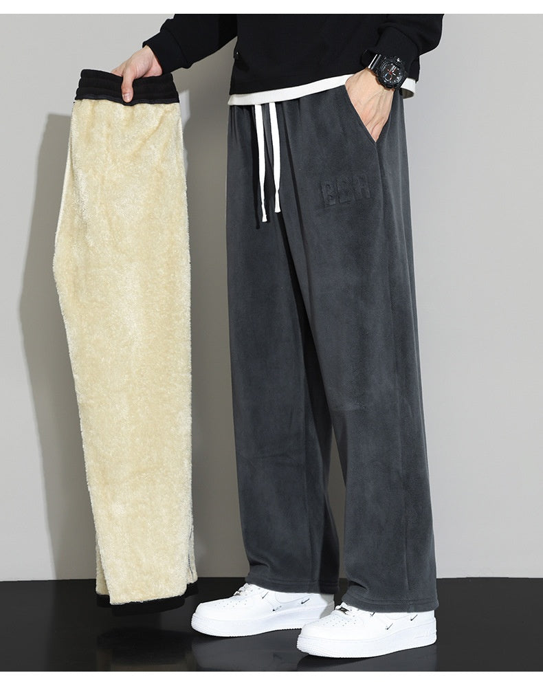 Pantalon casual en cachemire pour hommes d'hiver