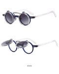 Lunettes de soleil Flip double couche à cadre rond