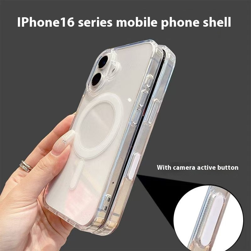 Caméra de téléphone Smart AI bouton boîtier de protection magnétique transparent