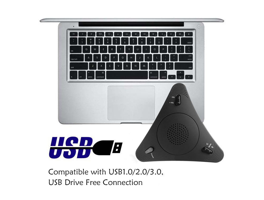 Conférence Vidéo Omnidirectionnelle Microphoneconférence Microphone Echo Canceller USB Gratuit D