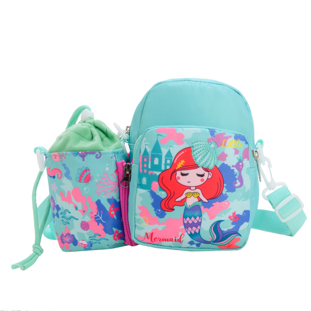 Filles et Garçons Convertible Crossbody Sac à Dos Mignon Petite bouteille d'eau Sac à Dos pour l'extérieur