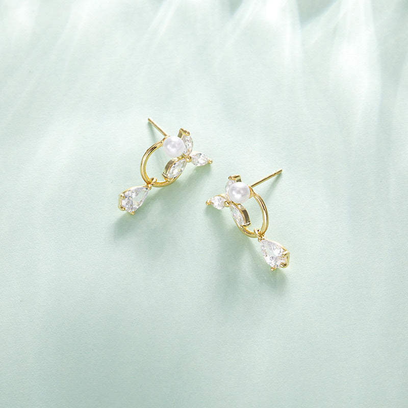 Boucles d'oreilles de fleurs de perles