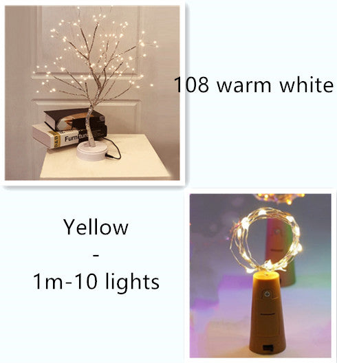 Bouteille de vin Lights String 2M 20leds Décorations de Noël Fil de cuivre String Led Garland L