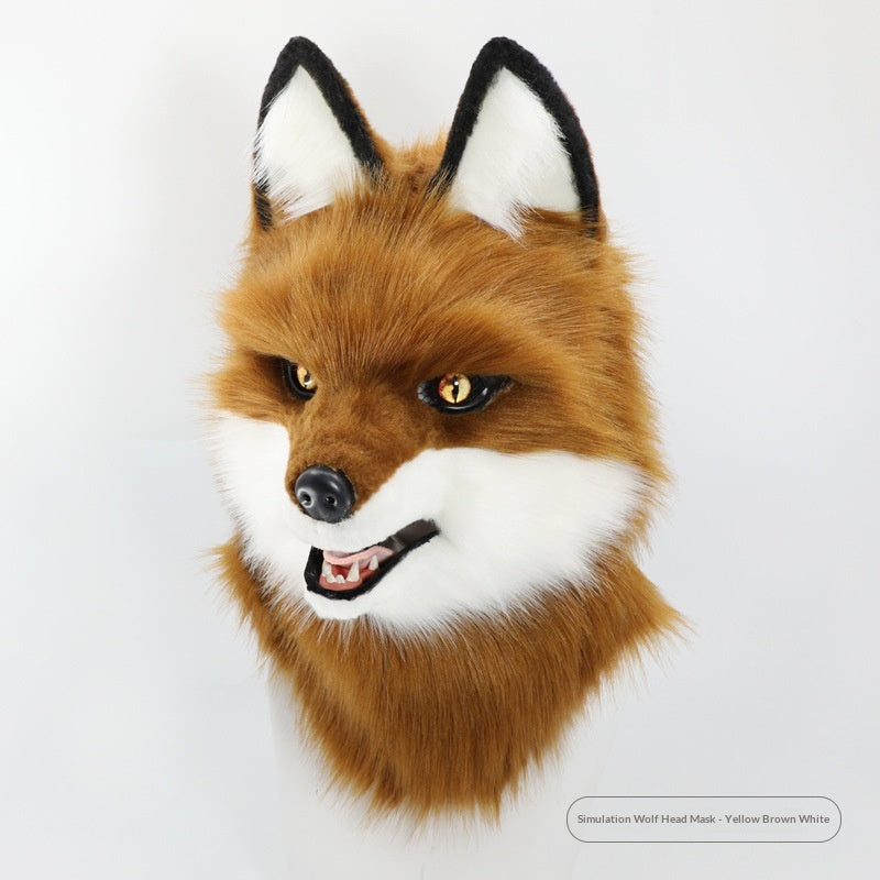 En peluche Fox Headgear Cosplay Prop