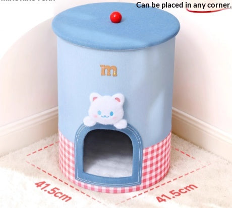 Tree Space-Saving All-in-One Cat Bed and Scratching Post