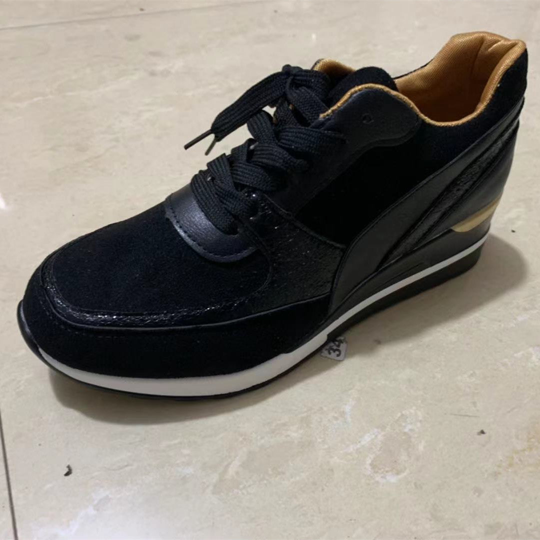 Plate-forme de femmes Colorblock Sequin Plat Casual Sneakers