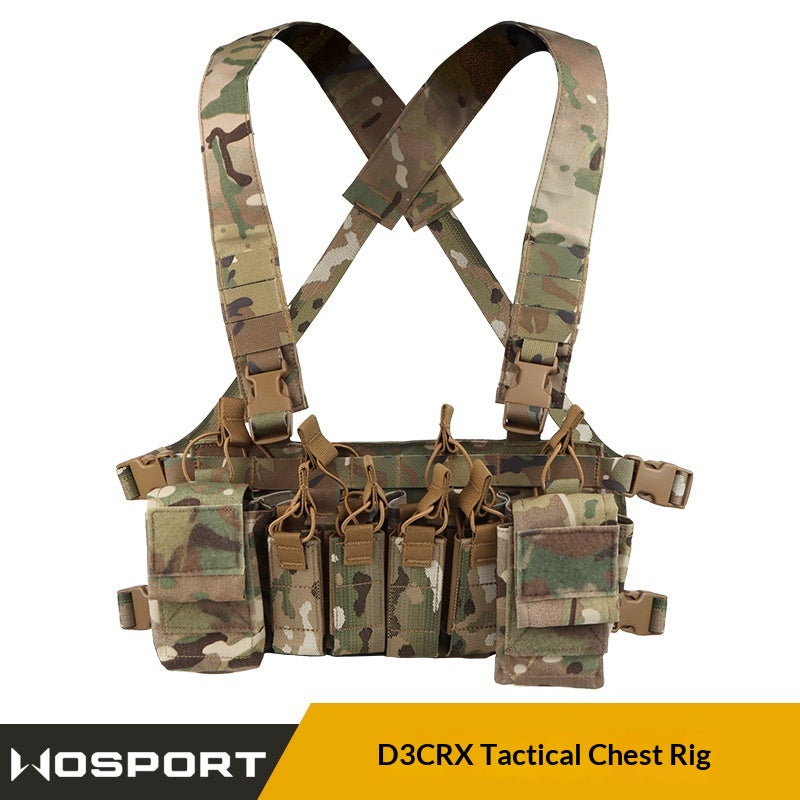 Camouflage Multi-fonctionnel Harnais de poitrine extensible avec pot de rangement accessoire