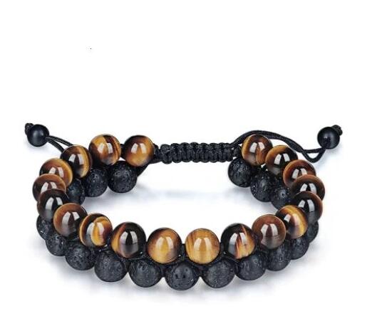Bracelet Tiger's Eye & Lava Stone