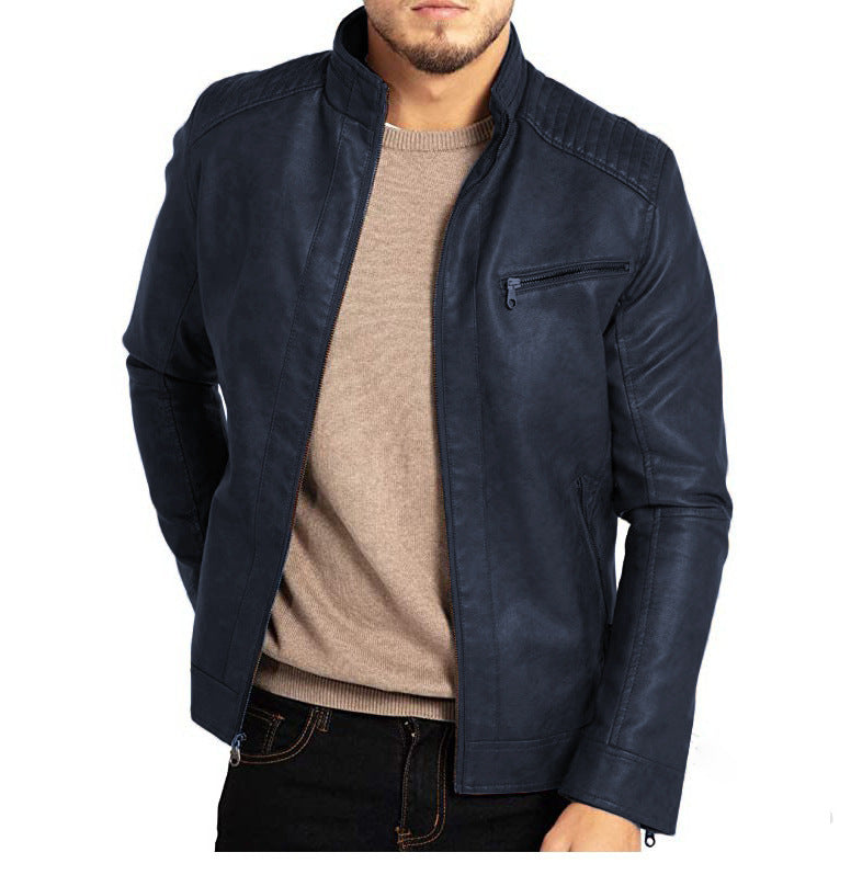 Veste en cuir de moto en polyester pour homme