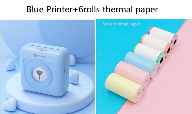 Imprimante thermique sans fil Mini Bliuetooth Sticker papier Imprimante