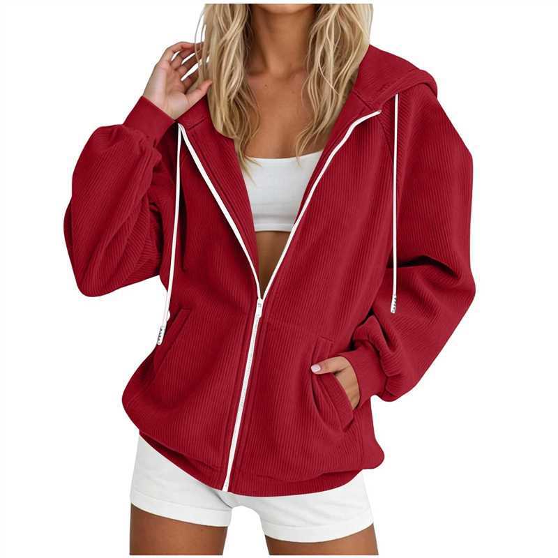 Women's long-sleeved zipped hoodie
