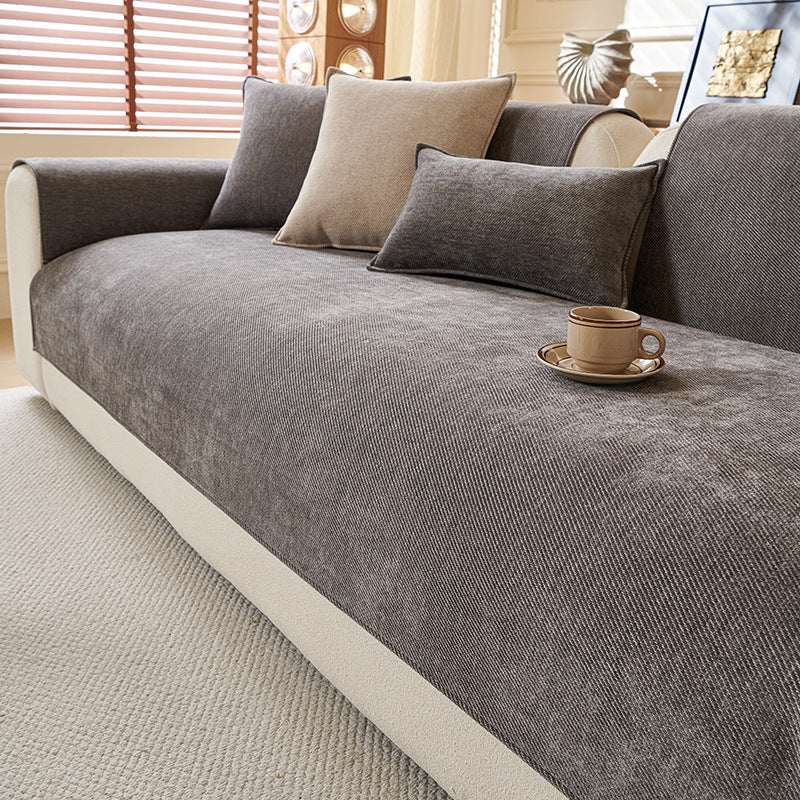 Couvercle de coussin de siège Chenille minimaliste à la mode