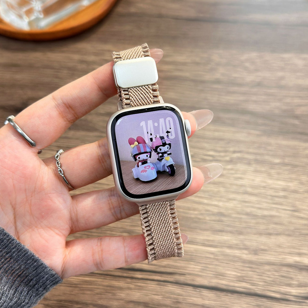 Bracelet de montre en nylon avec fermoir magnétique adapté pour le design de la dentelle de petite taille