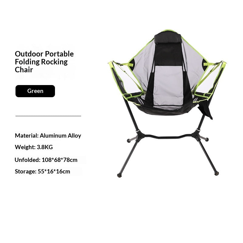 Chaise de pêche Rocking Aluminium Alliage Camping Rocking Chaise