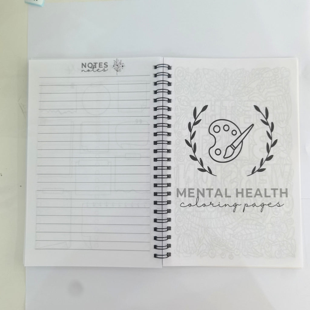 Cerveau Santé mentale Carnet de notes Planification de la santé mentale Carnet de notes