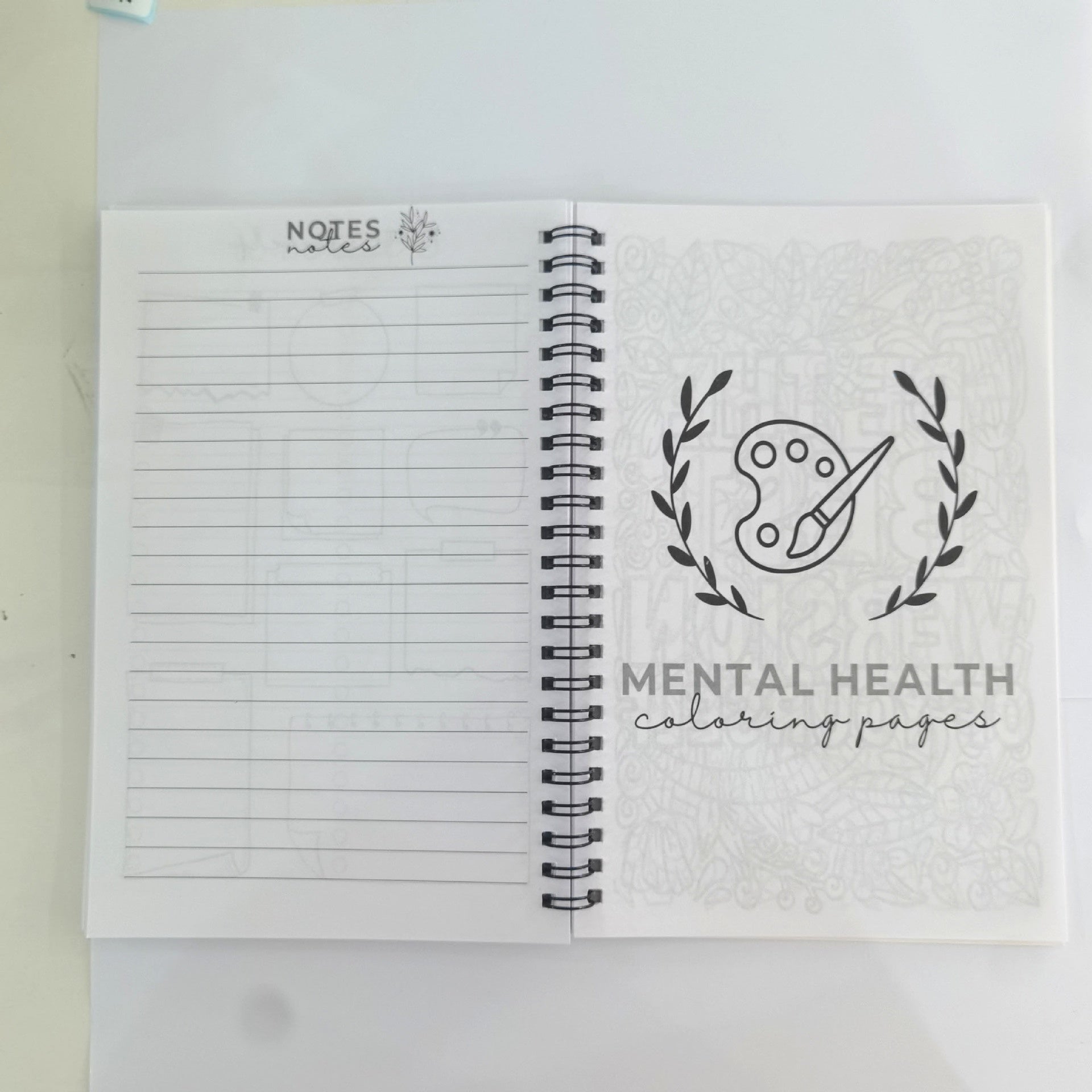 Cerveau Santé mentale Carnet de notes Planification de la santé mentale Carnet de notes