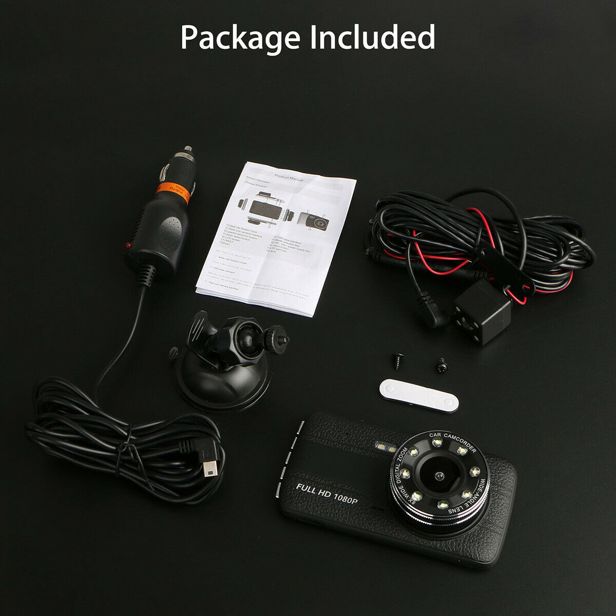 Enregistreur de conduite HD avec 8 feux de vision de nuit