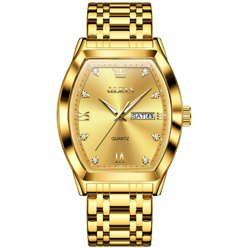 Quartz Barrel Business authentique montre homme