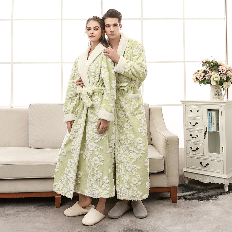 Jaquard Double couche Épaisseur de chemise de nuit en flanelle