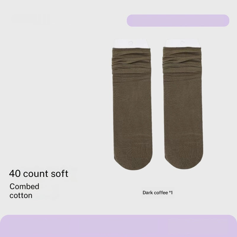 Coton peigné Sweat-absorbant Déodorant Chaussettes haute couleur du genou