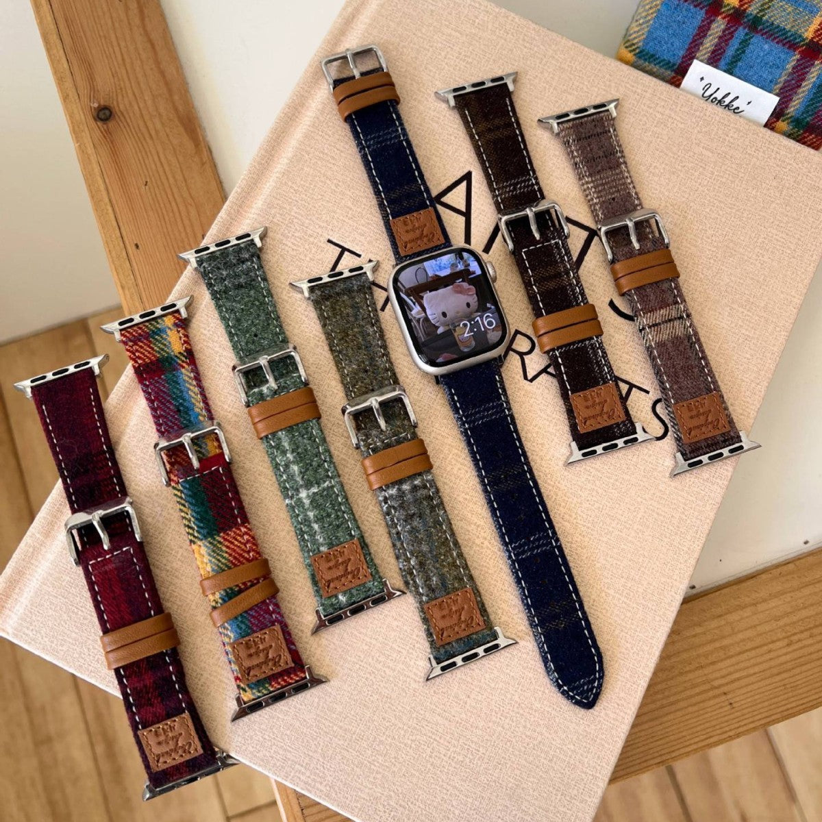 Bracelet créatif automnehiver Woolen Heat-transfer Montres en cuir