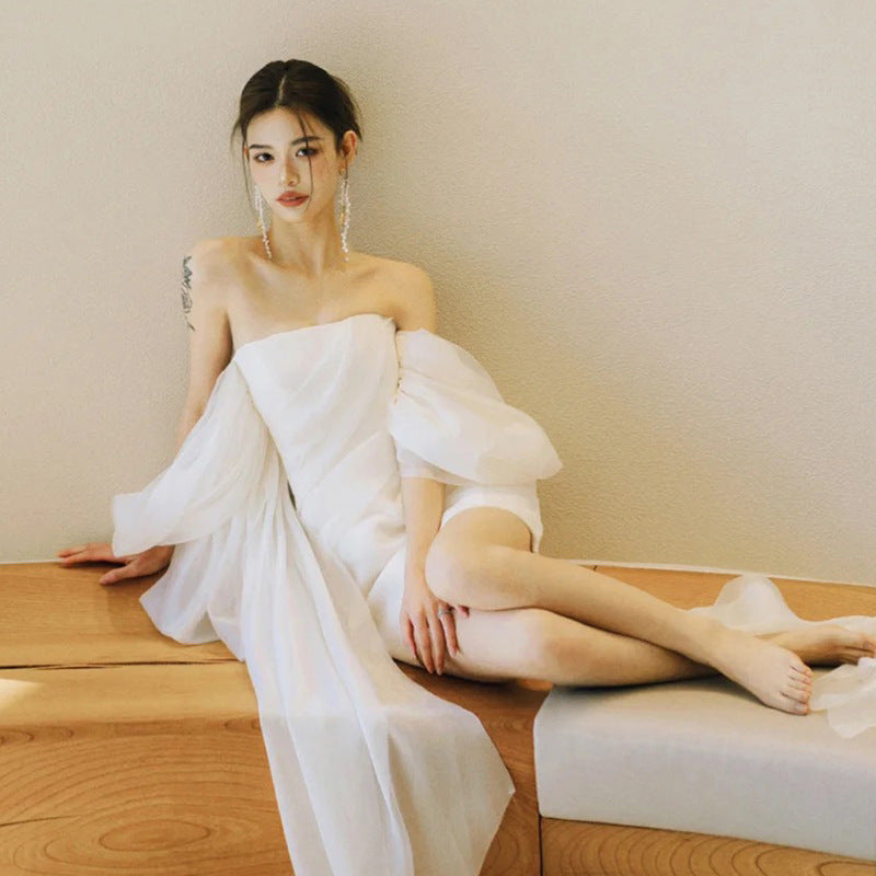 Petite robe de mariée légère courte super fée