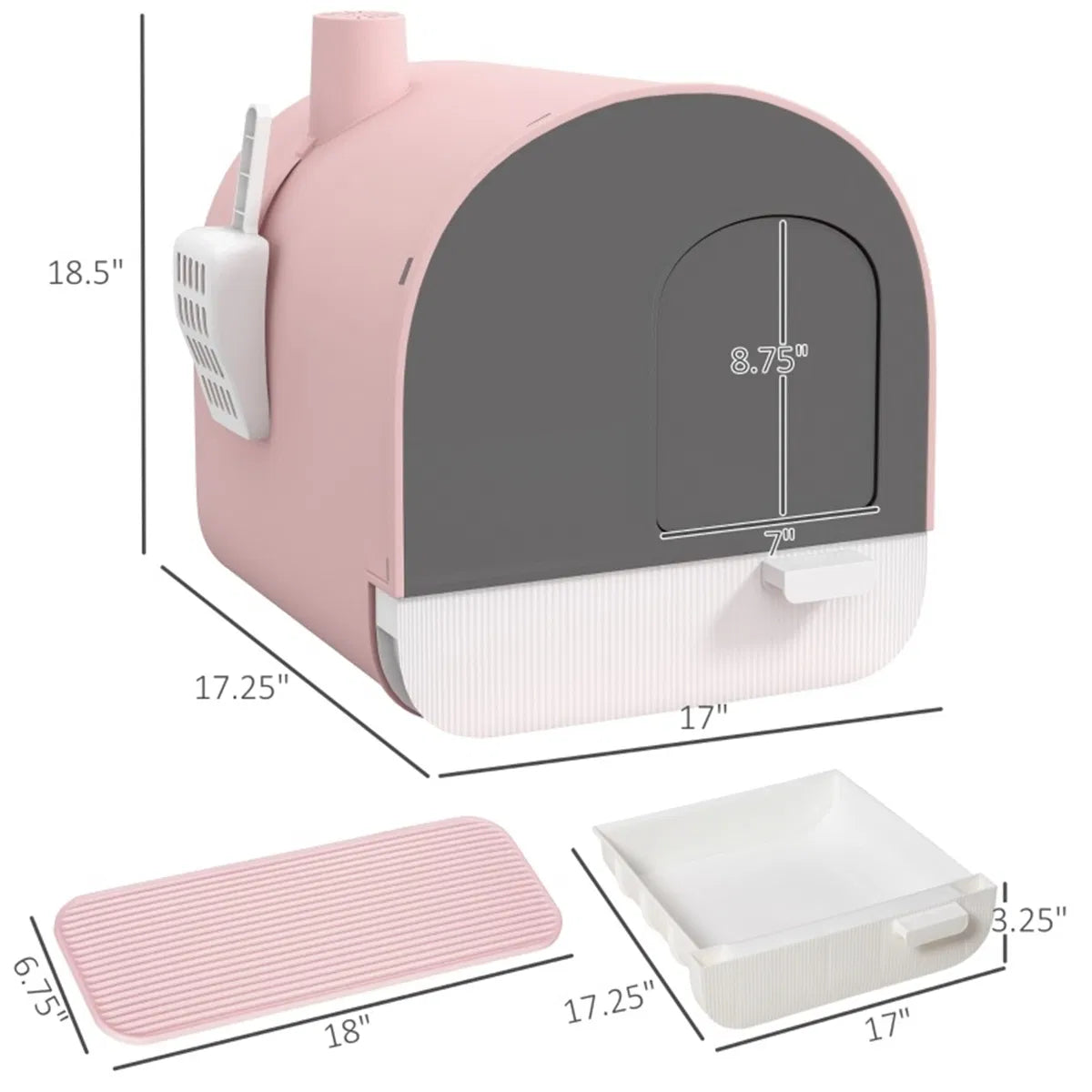 Boîte à litière pour chat/boîte à litière pour chat entièrement fermée