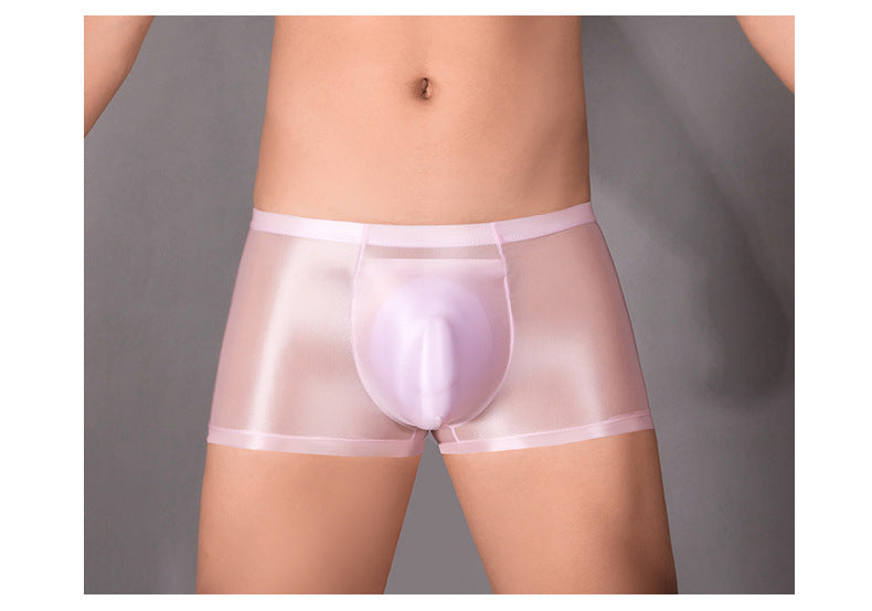 Huile Glossy U Convex Ultra-mince transparent homme confortable stretch Short