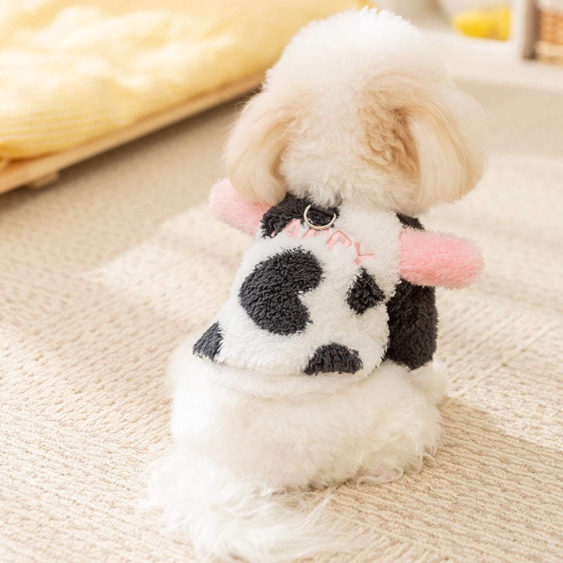 Veste de flottaison de pieds de vache mignon de chien d'hiver