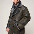 Manteau à manches longues pour hommes à deux seins