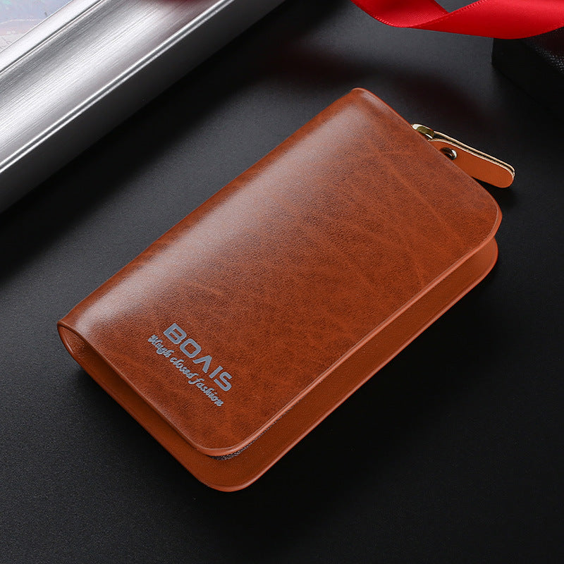 Porte carte multifonctions zippée