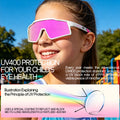 Lunettes de vélo polarisé pour enfants pour adolescents Sports de plein air et plein air