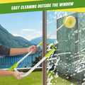 Outil de nettoyage de fenêtre télescopique Nettoyeur de fenêtre haute vitesse U Forme Smart Angle Réglage Wash B
