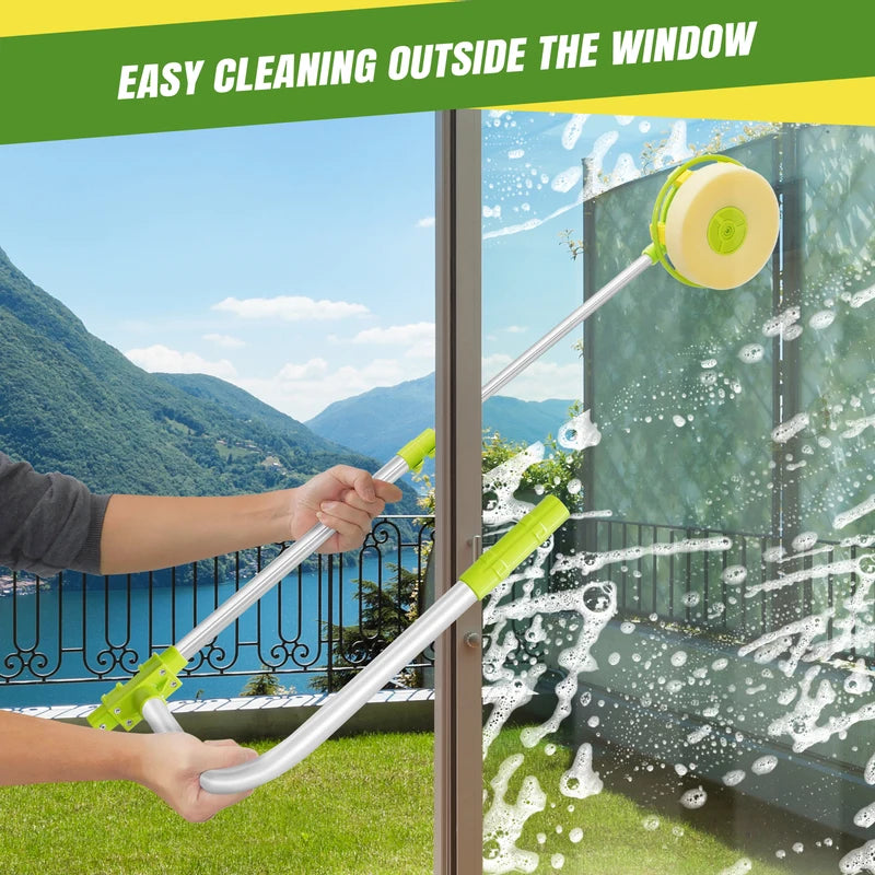 Outil de nettoyage de fenêtre télescopique Nettoyeur de fenêtre haute vitesse U Forme Smart Angle Réglage Wash B