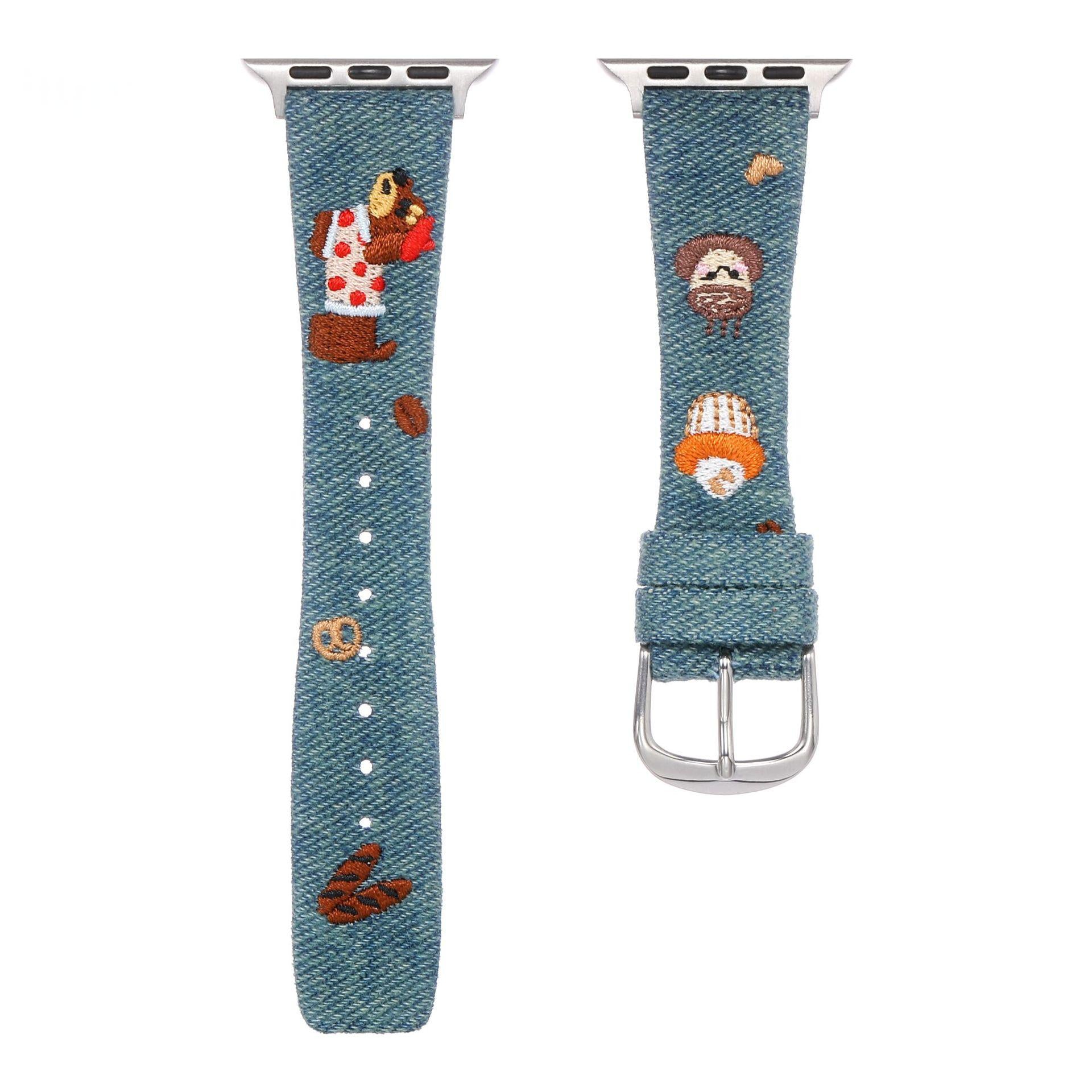 Retro-style Denim Loafers avec une bracelet de montre chiot
