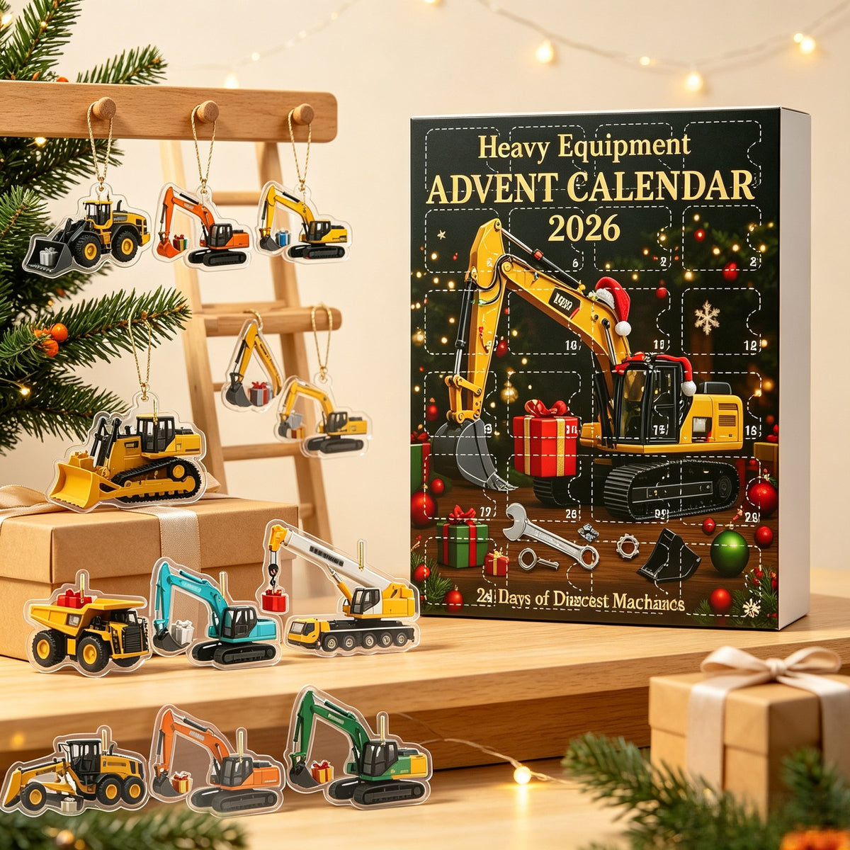 Ornement de Noël Countdown Blind Box Excavator