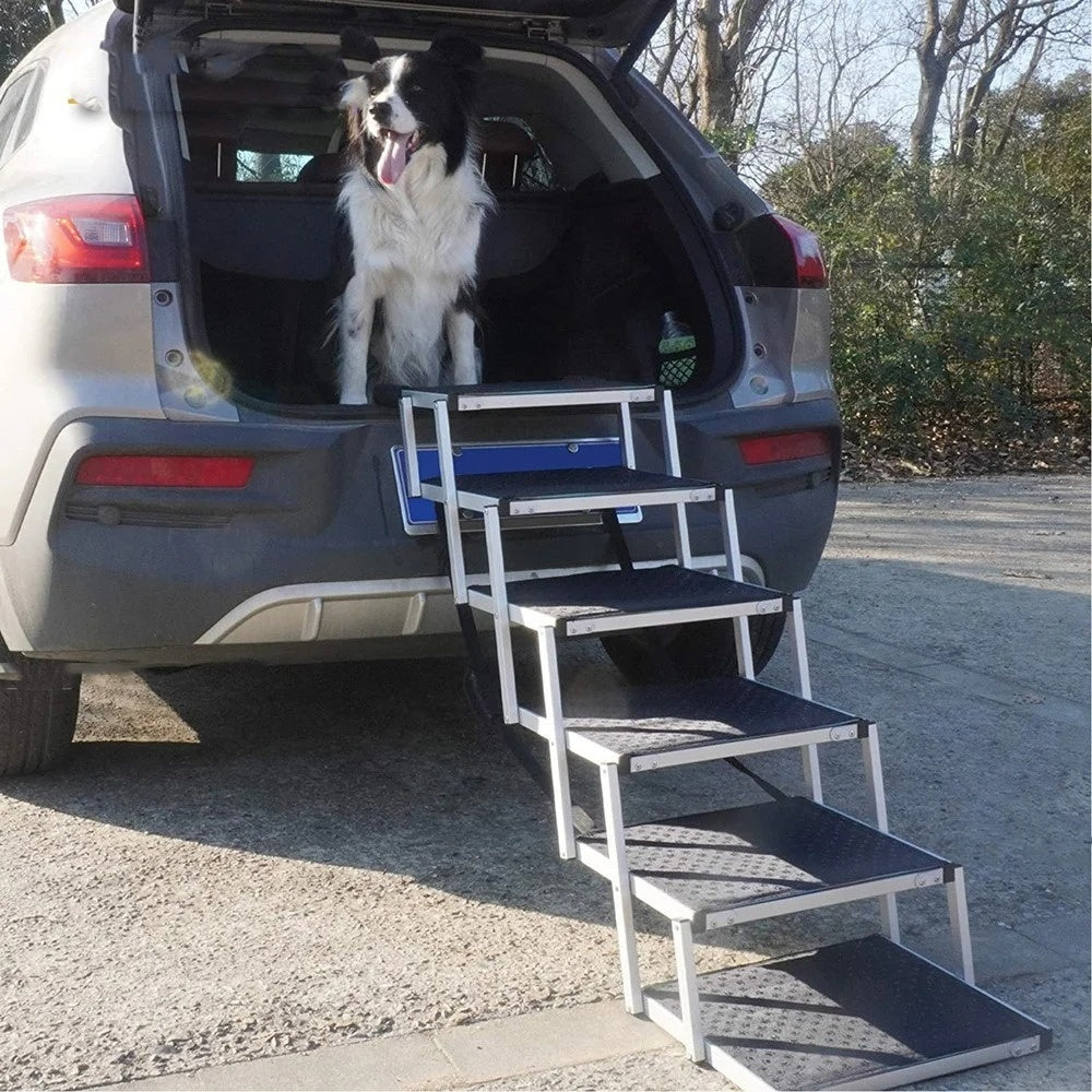 Échelle de chien pliable portable 6 étapes en aluminium animal
