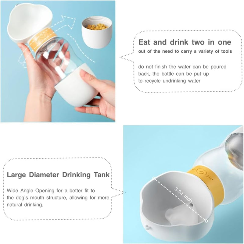Bouteille d'eau pour chien pour l'extérieur Portable Companion Cup en plastique Bouteille d'eau Marche pour chien W