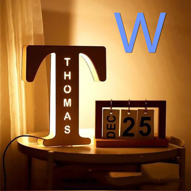 Lampe lettre en bois Lampe pendule Lampe décorative personnalisée