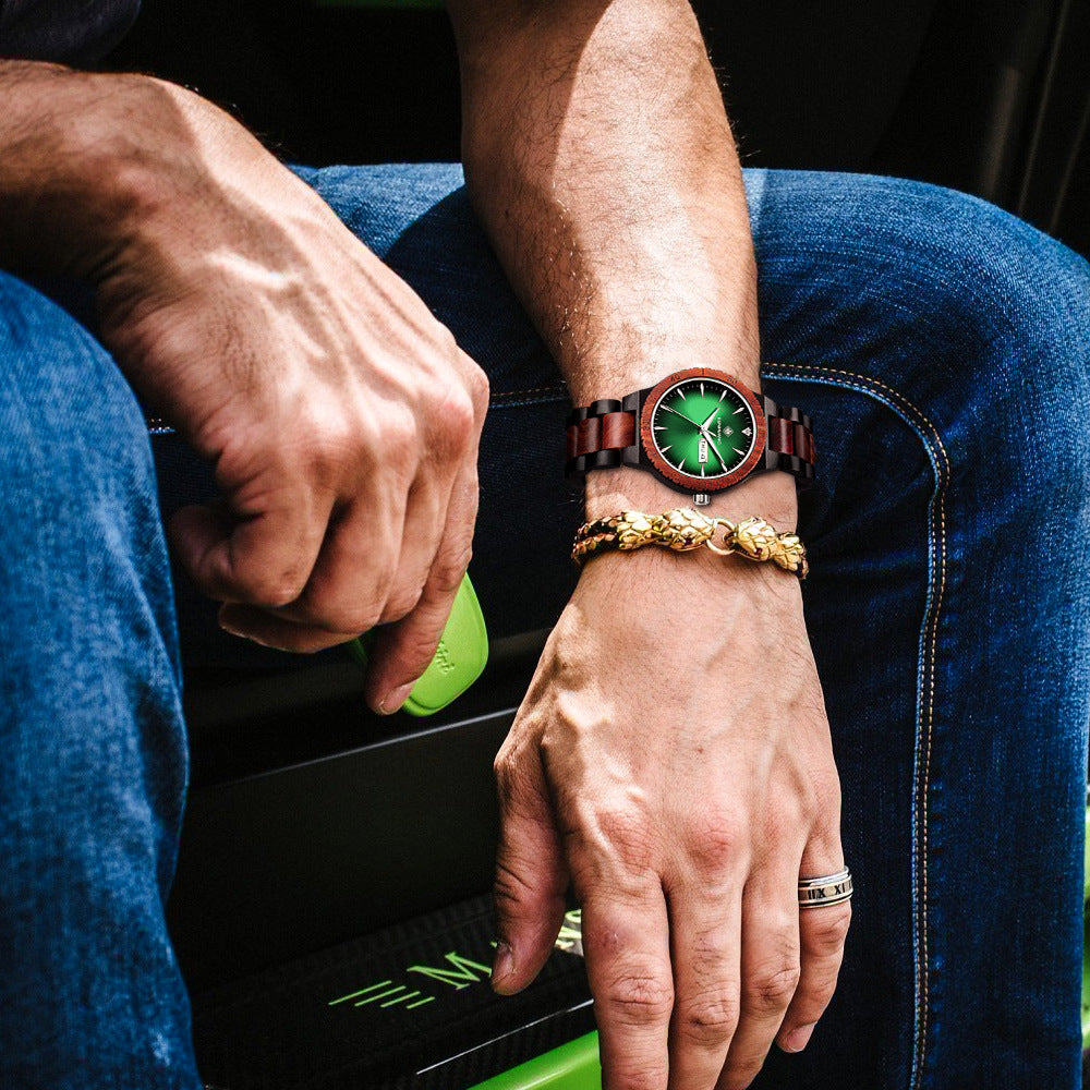 Marque- Montre en bois