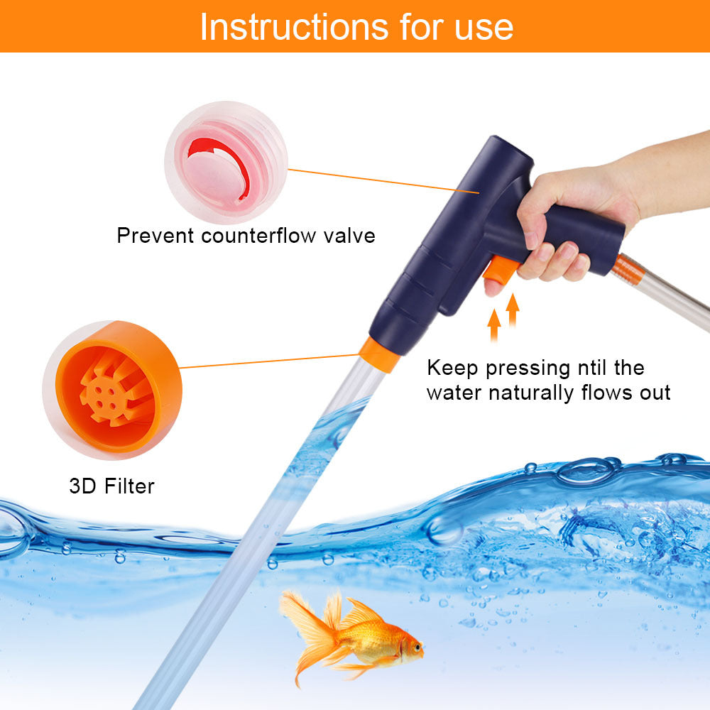 Fish Tank Water Changer Water Change Pipe Pompe Eau Laver Sable Toilette