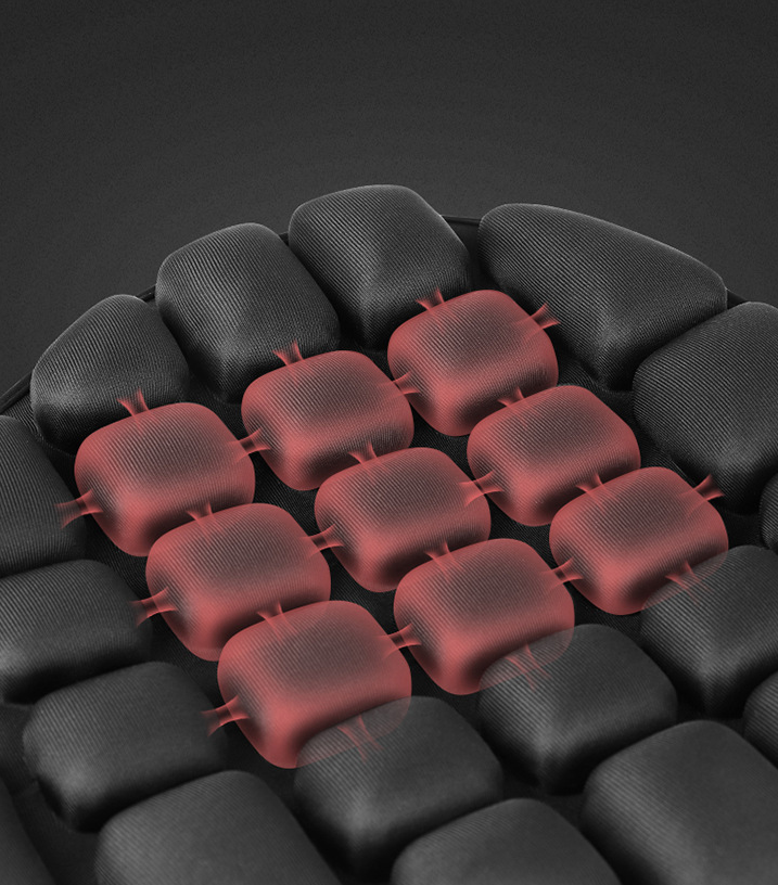 Sac gonflable en trois dimensions pour coussin moto