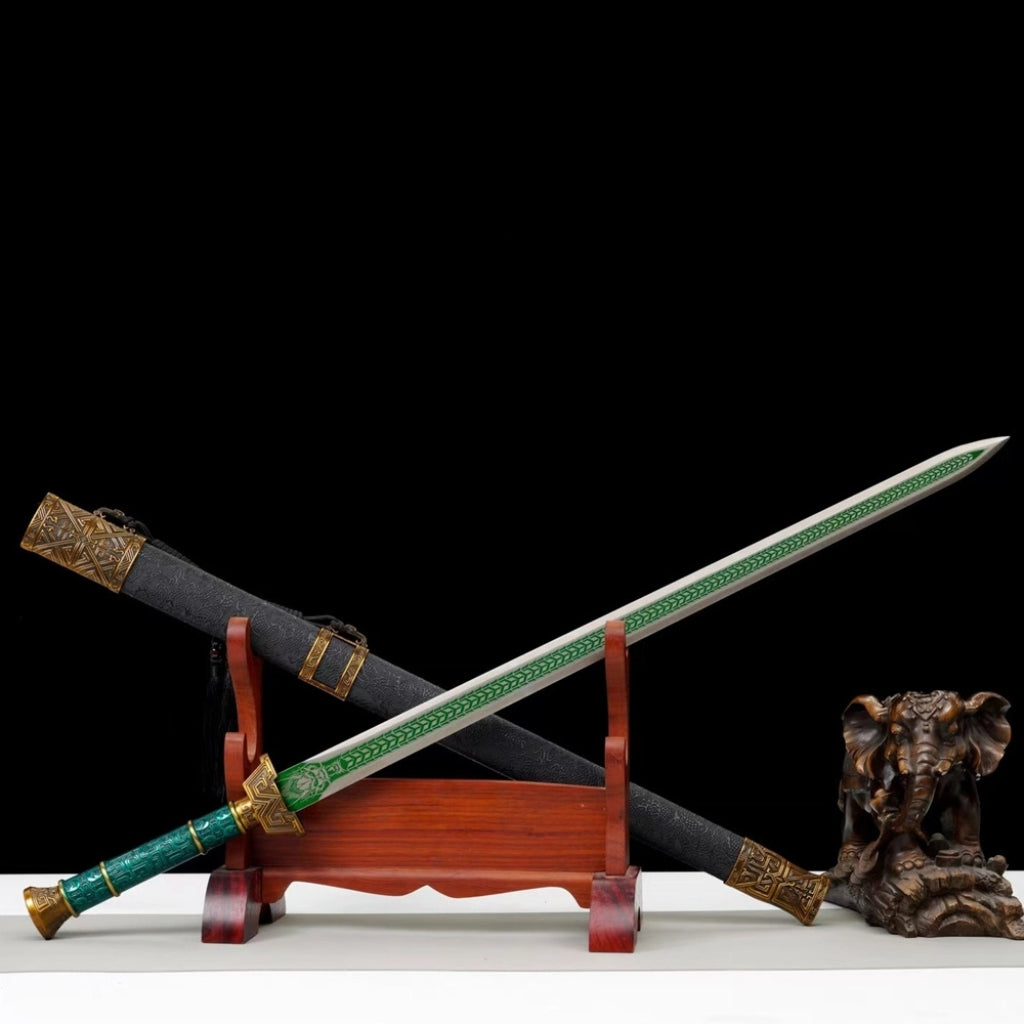 Épée Tang-Style Épée Long-Style Épée Blade Autodéfense Arme froide Sabe horizontale Tang-Style