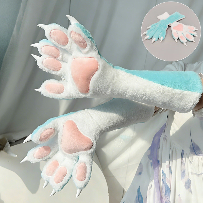 Gants en forme élastique à cinq doigts à griffes de bête