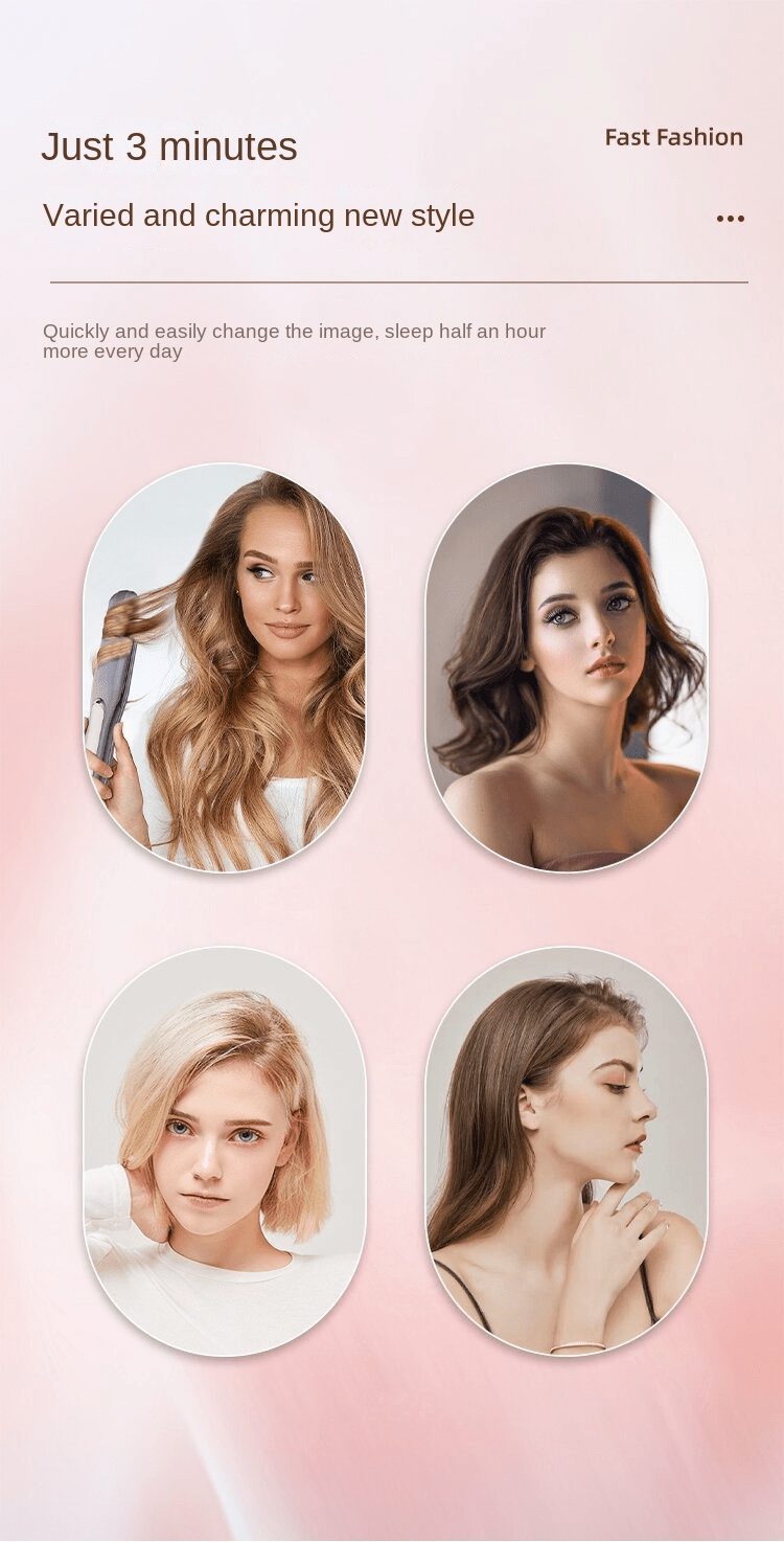 Lissage des cheveux en céramique avec affichage LCD intelligent