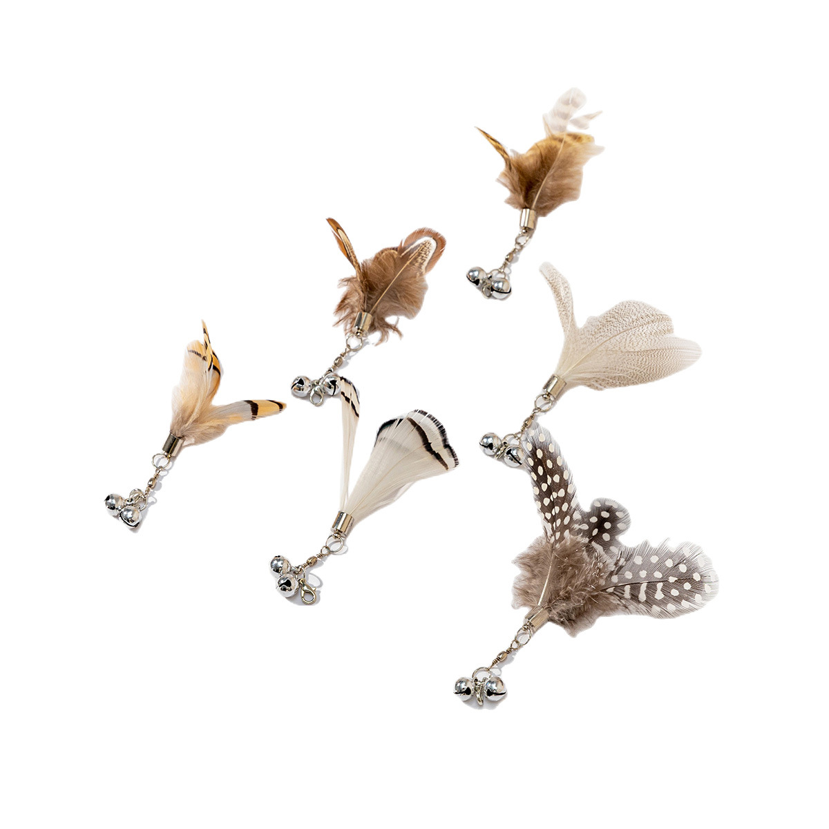 Tête de remplacement de plumes Cat Teaser Wand avec Bell