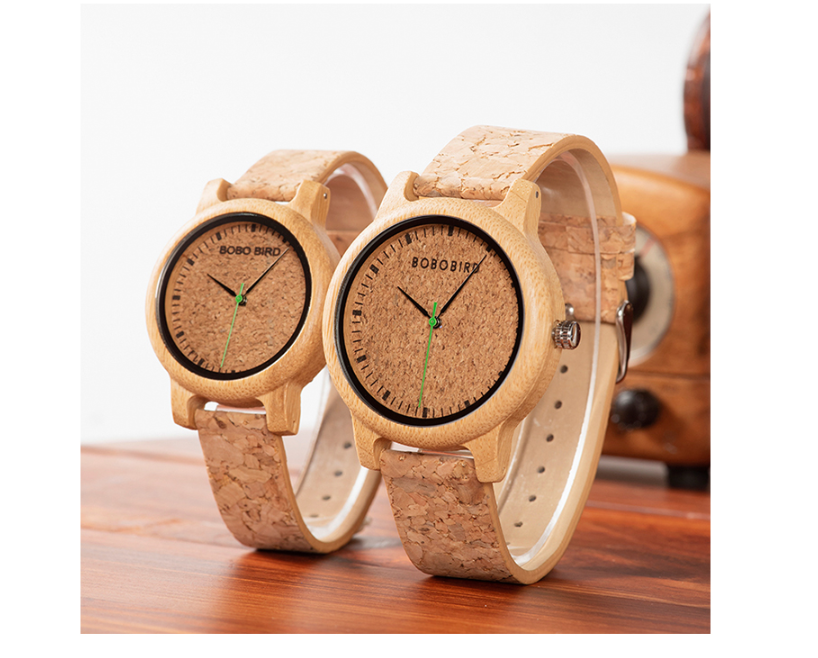 Montres en bambou et en bois