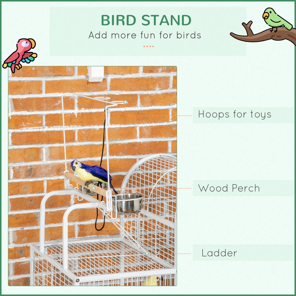 Cage grand perroquet de 55" avec crochet de jouets au-dessus de la perche d'oiseau supérieure