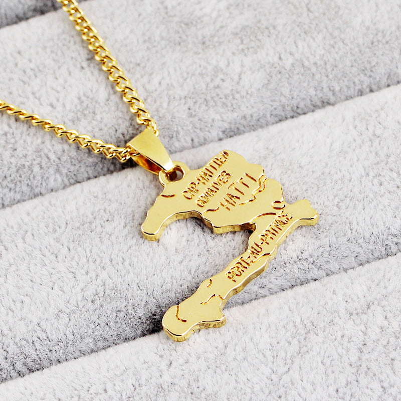 Collier de carte Haïti