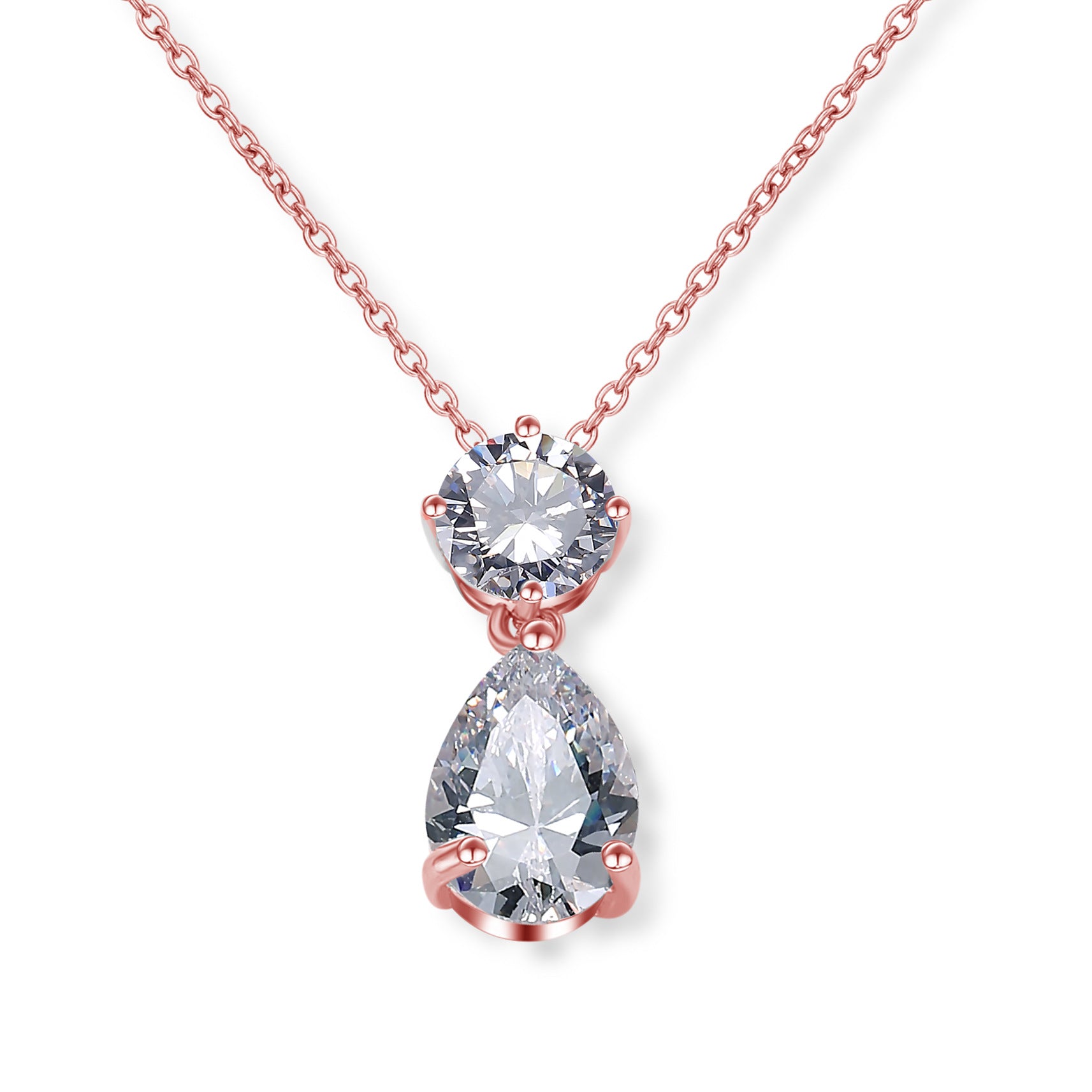 Collier à double goutte d'eau pour la vente à chaud